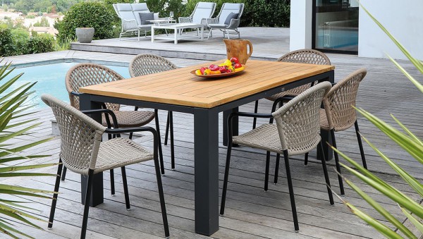 Table TORINO 180 Plateau Teck FSC® Océo - 2