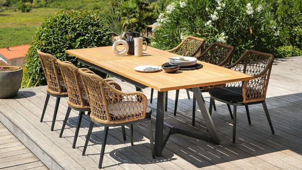 Table AGIRA 180/240 Plateau Teck FSC® Océo - 2