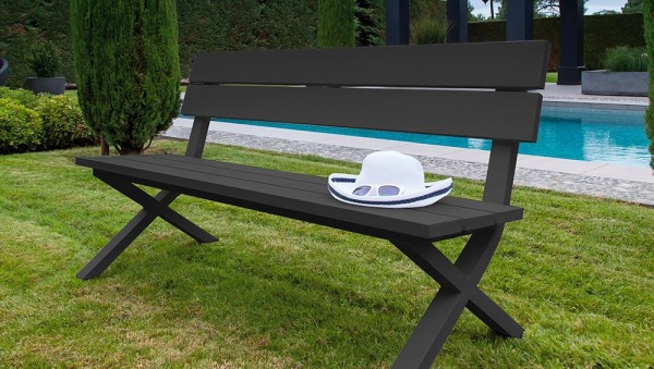 Banc CROSSWAY Coloris:Châssis Teck/Assise Teck Ecotax:Prix de vente comprenant l'éco-taxe de 2,10 € TTC Mode de livraison:LDDM -