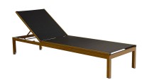 Lit de soleil THEMA HEAT Coloris:Châssis Oak/Assise Noir Ecotax:Prix de vente comprenant l'éco-taxe de 1,20 € TTC Mode de livrai