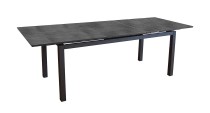 Table HIVAOA 180/240 Plateau HPL Coloris:Châssis Graphite/Plateau HPL Noir Ecotax:Prix de vente comprenant l'éco-taxe de 3,14 € 