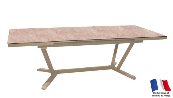 Table VITA 180/240 plateau Kedra® Coloris:Châssis Sand/Plateau Kedra® Downtown Ecotax:Prix de vente comprenant l'éco-taxe de 10,