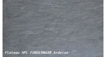 Table VITA 180/240 plateau lames HPL Fundermax® Coloris:Châssis Graphite/Plateau Fundermax® Ardoise Ecotax:Prix de vente compren