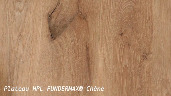 Table VITA 180/230/280 plateau HPL Fundermax® Coloris:Châssis Graphite/Plateau Fundermax® Chêne Ecotax:Prix de vente comprenant 