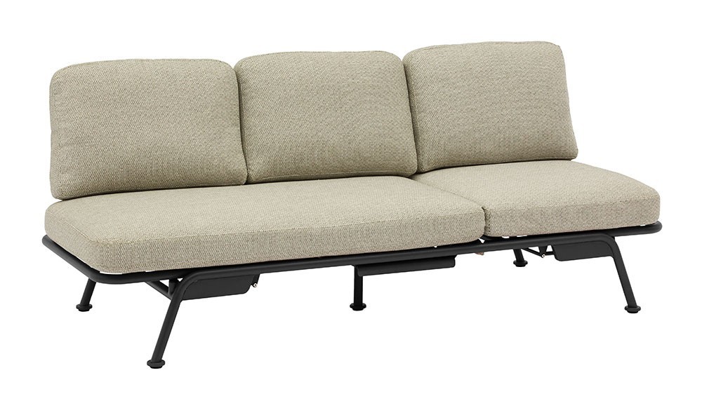 Sofa SUNSET Coloris:Châssis Graphite / Coussin chiné gris Ecotax:Prix de vente comprenant l'éco-taxe de 10,50 € TTC Mode de livr