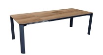 Table DOELAN II 180/240 plateau HPL Coloris:Châssis Graphite/Plateau HPL Chêne Ecotax:Prix de vente comprenant l'éco-taxe de 4,2