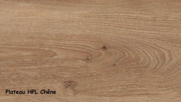 Table DOELAN II 180/240 plateau HPL Coloris:Châssis Graphite/Plateau HPL Chêne Ecotax:Prix de vente comprenant l'éco-taxe de 4,2