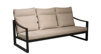 Canapé PRADO 3 places Coloris:Châssis Graphite/Assise Beige Ecotax:Prix de vente comprenant l'éco-taxe de 6,80 € TTC Mode de liv